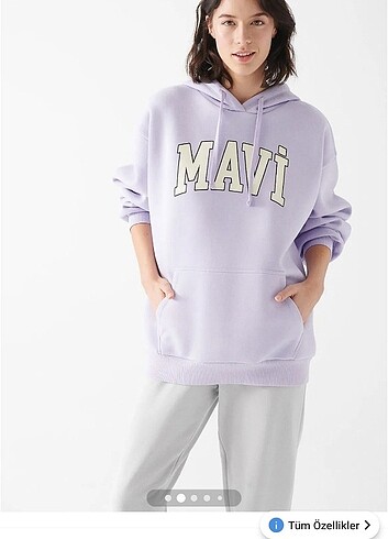 Mavi Kadın Logo Baskılı Sweatshirt