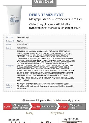  Beden Renk Atomy deep cleanser 