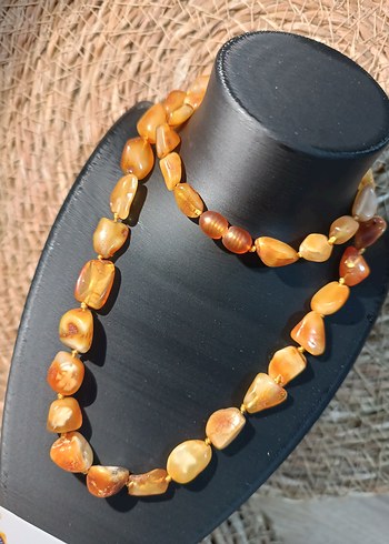 Orijinal Damla Kehribar Yetişkin Kolye - Görsel 2