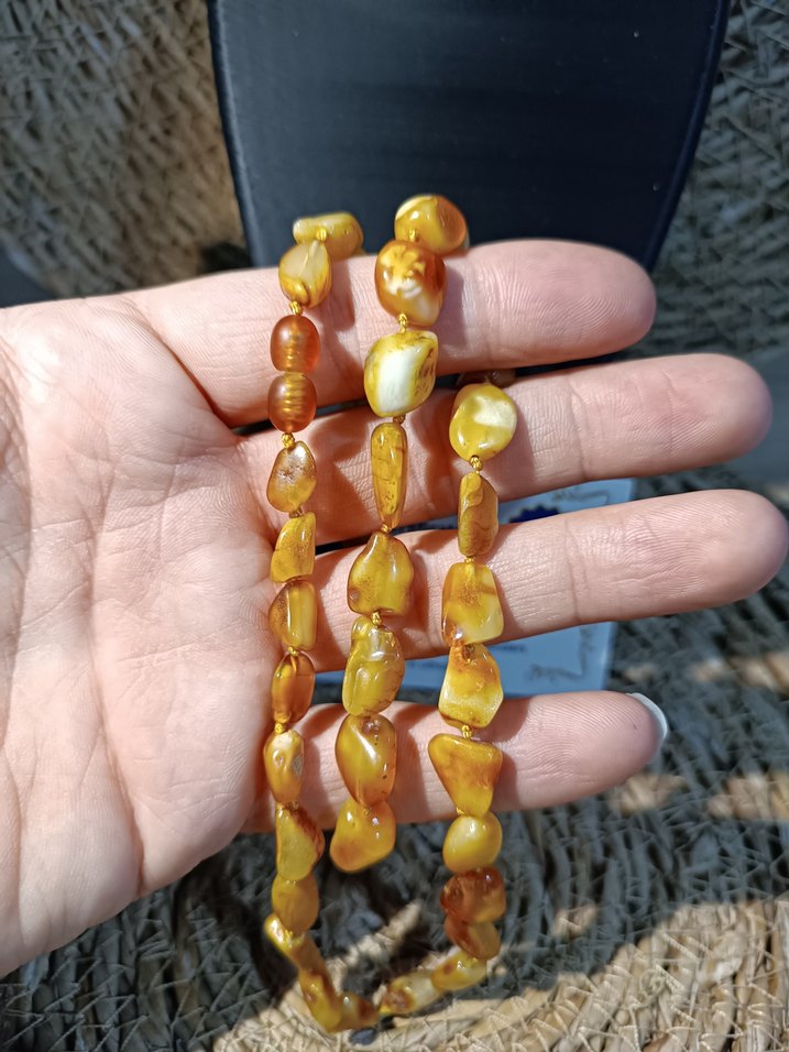 Orijinal Damla Kehribar Yetişkin Kolye - Görsel 3