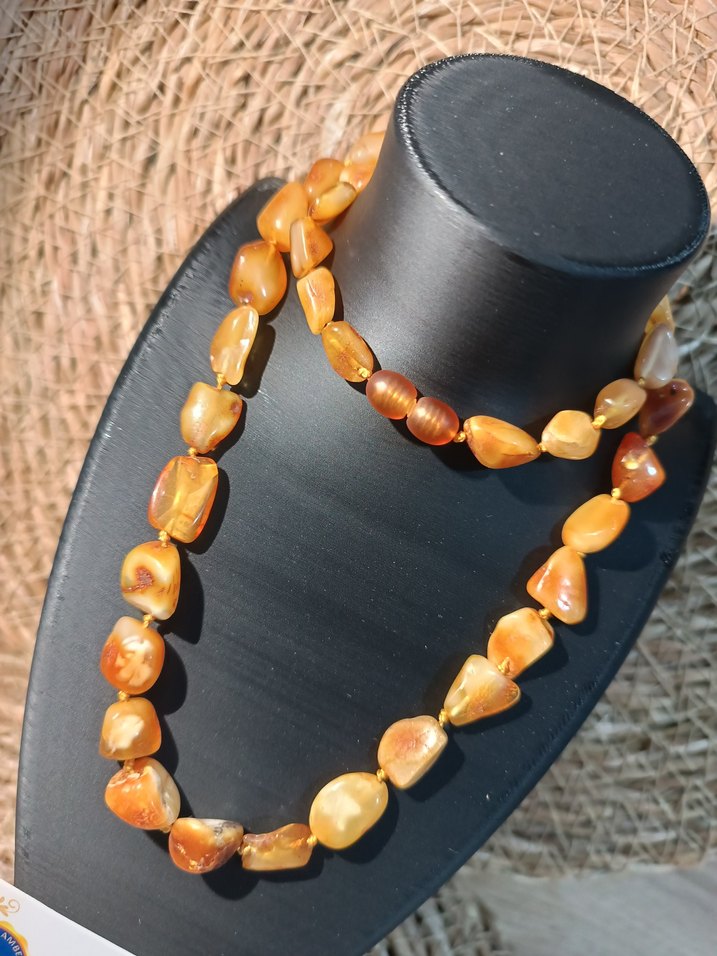 Orijinal Damla Kehribar Yetişkin Kolye - Görsel 2