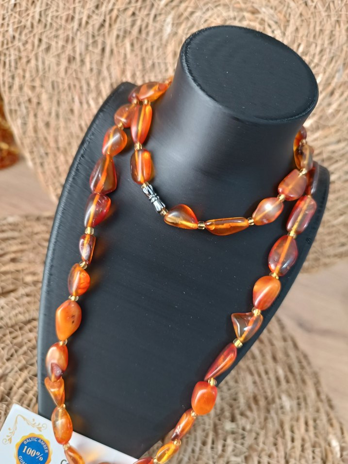 Orijinal Damla Kehribar Yetişkin Kolye - Görsel 2