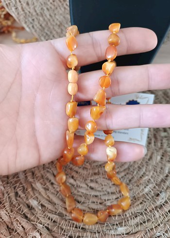 Orijinal Damla Kehribar Yetişkin Kolye - Görsel 3