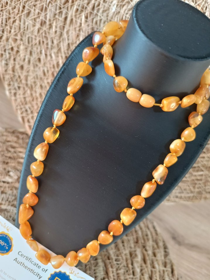 Orijinal Damla Kehribar Yetişkin Kolye - Görsel 2