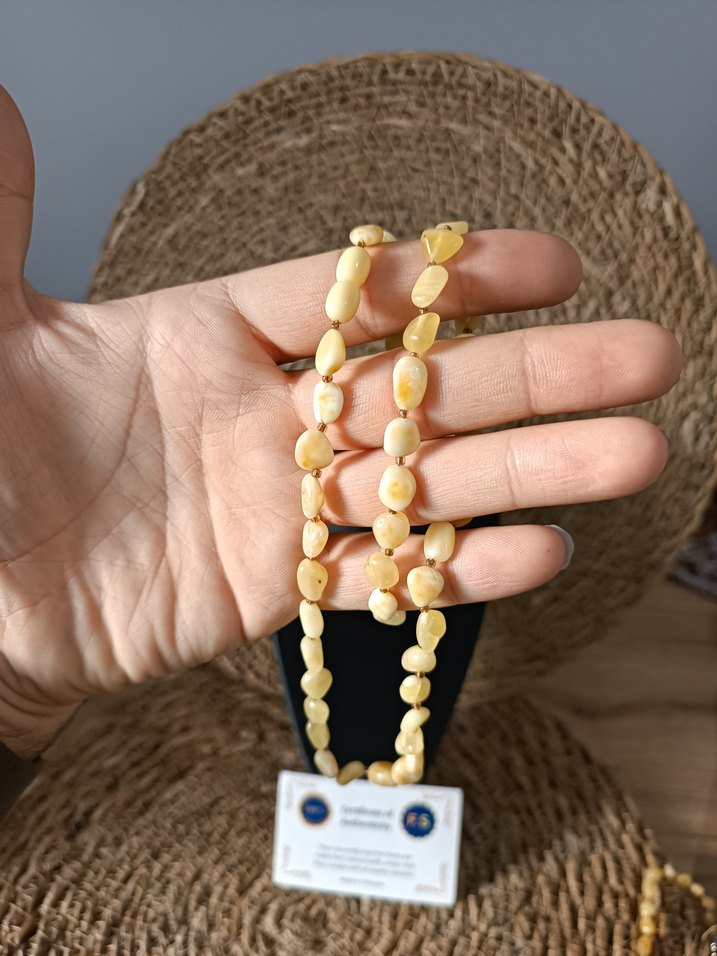 Orijinal Damla Kehribar Yetişkin & Çocuk Kolye - Görsel 3