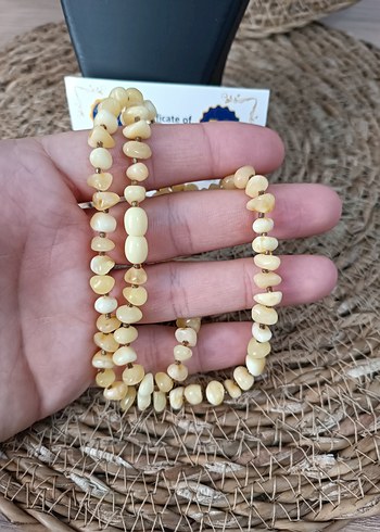 Orijinal Damla Kehribar Yetişkin Kolye - Görsel 3