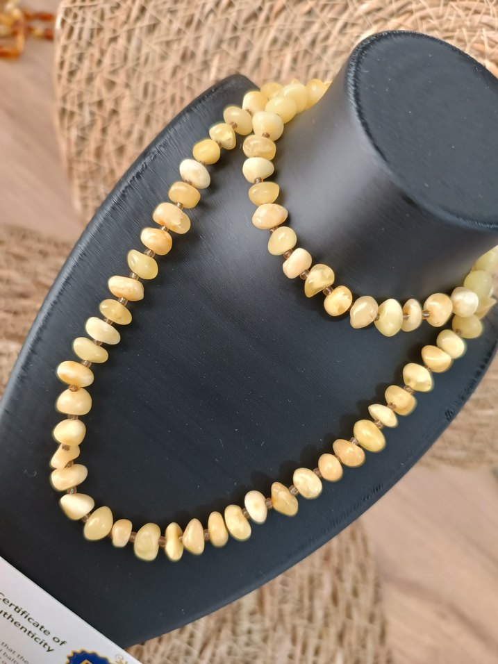 Orijinal Damla Kehribar Yetişkin Kolye - Görsel 2