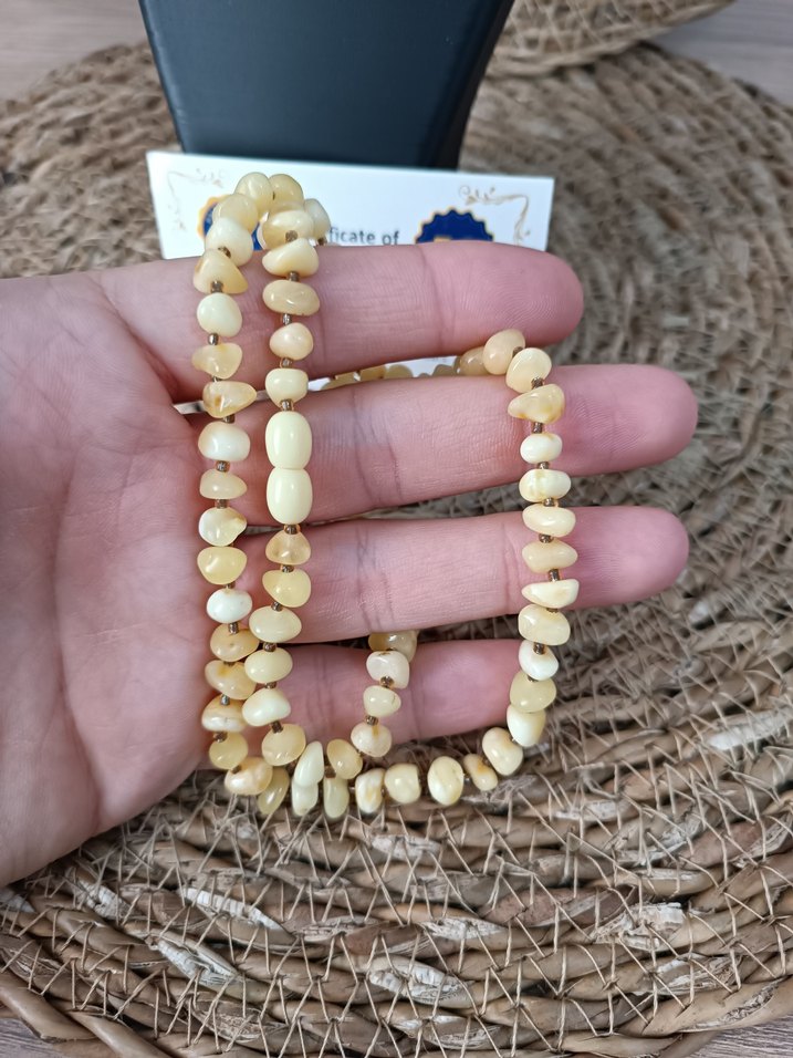 Orijinal Damla Kehribar Yetişkin Kolye - Görsel 3