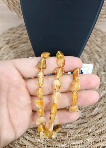 Orijinal Damla Kehribar Yetişkin Kolye - Görsel 3