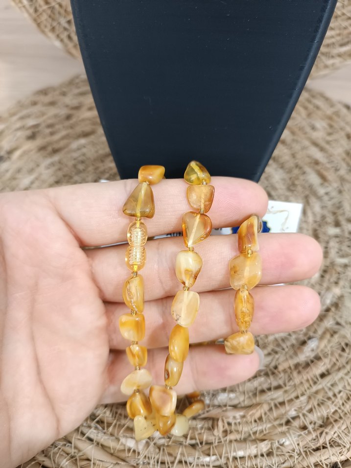 Orijinal Damla Kehribar Yetişkin Kolye - Görsel 3