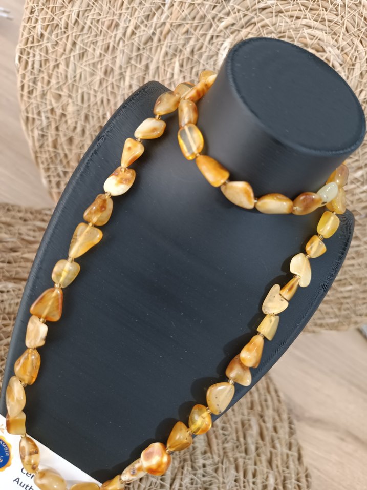 Orijinal Damla Kehribar Yetişkin Kolye - Görsel 2