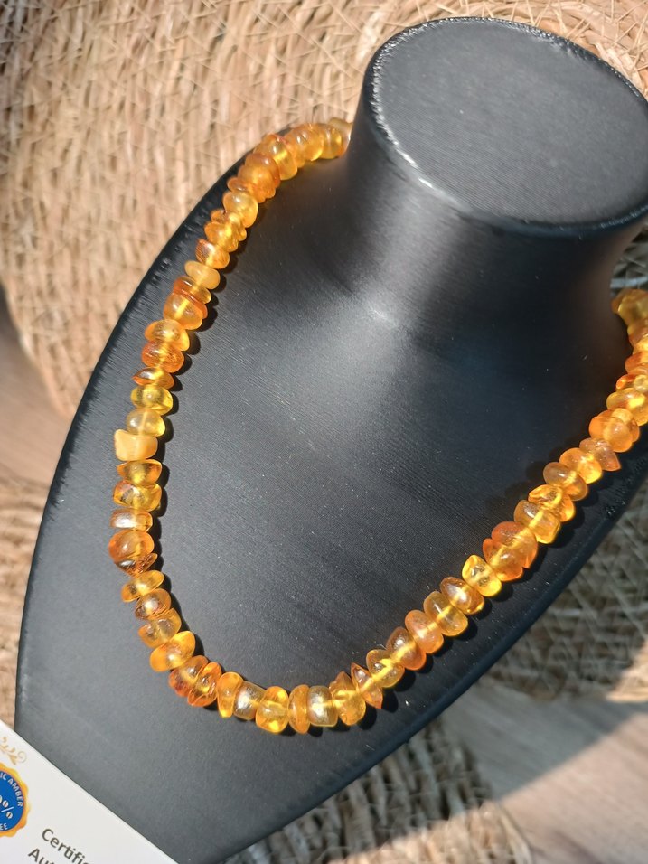 Orijinal Damla Kehribar Yetişkin Kolye - Görsel 2