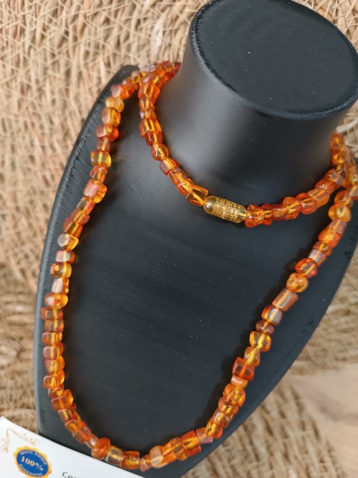 Orijinal Damla Kehribar Yetişkin Kolye - Görsel 2