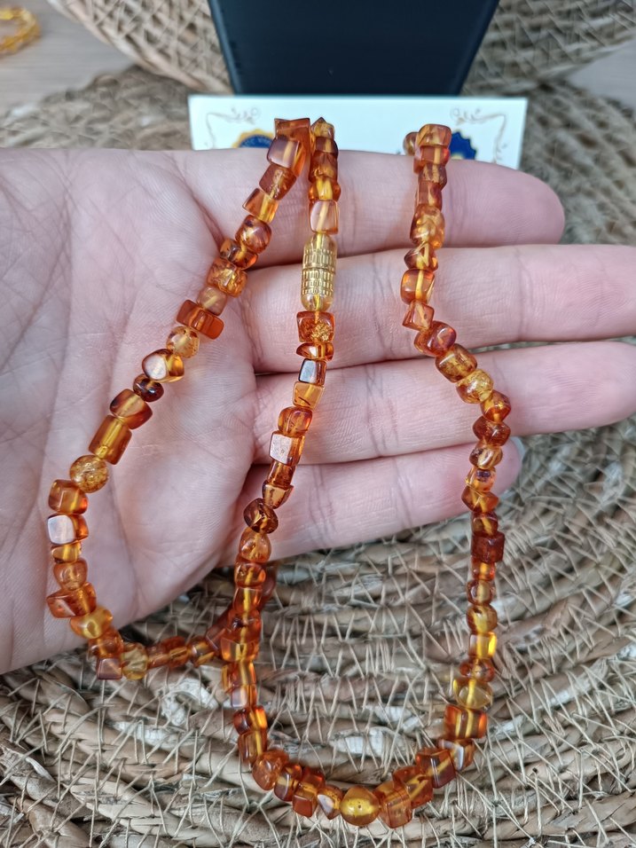 Orijinal Damla Kehribar Yetişkin Kolye - Görsel 3