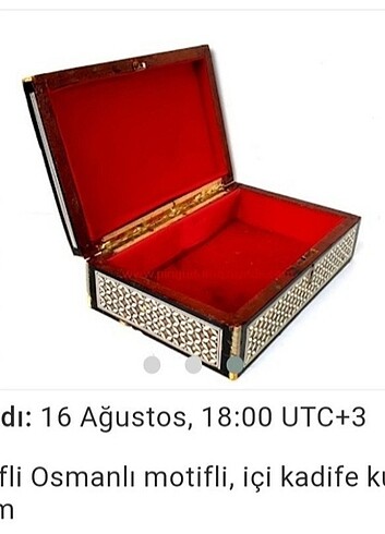 American Vintage Osmanlı motifli Antika Vintage Takı Mücevher kutusu