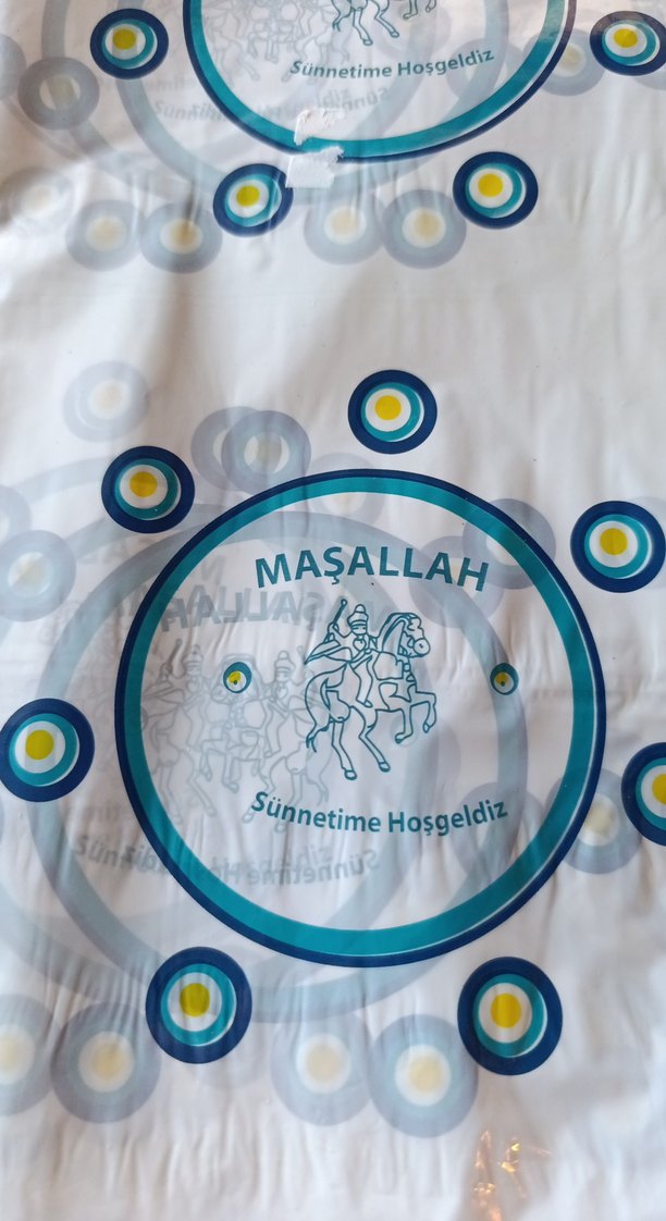 Masallah Yazılı Mavi masa örtüsü - Görsel 2