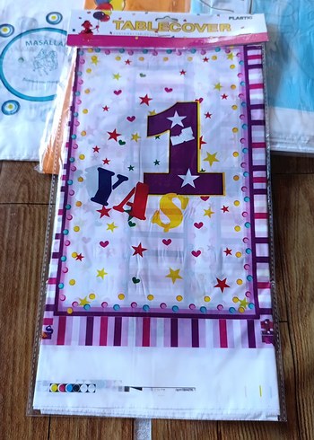 Renkli 1 Yaş Parti masa örtüsü - Görsel 2
