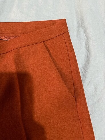 34 Beden Koton kiremit rengi 34 beden kumaş pantalon