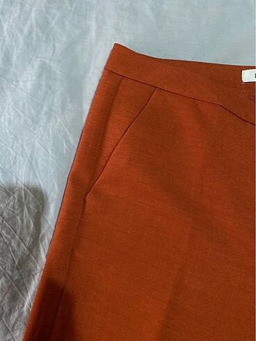 34 Beden turuncu Renk Koton kiremit rengi 34 beden kumaş pantalon