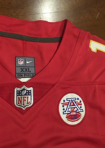 Kırmızı Erkek Kısa Kollu Abd sporu NFL forma - Görsel 4