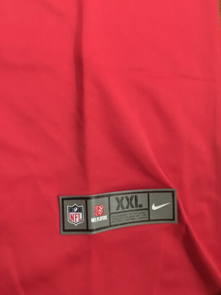 Kırmızı Erkek Kısa Kollu Abd sporu NFL forma - Görsel 3