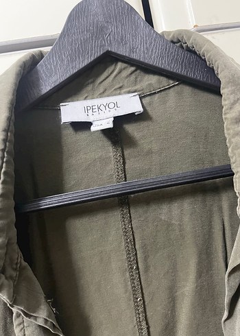 ipekyol Haki İpekyol Kapusonlu Rahat Ceket