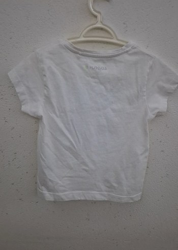 Kız Çocuk Beyaz Unicorn Baskılı Tişört - Görsel 2