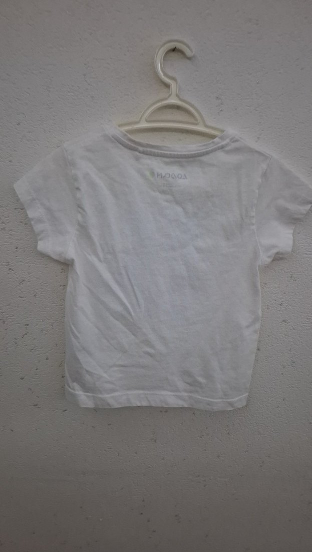 Kız Çocuk Beyaz Unicorn Baskılı Tişört - Görsel 2