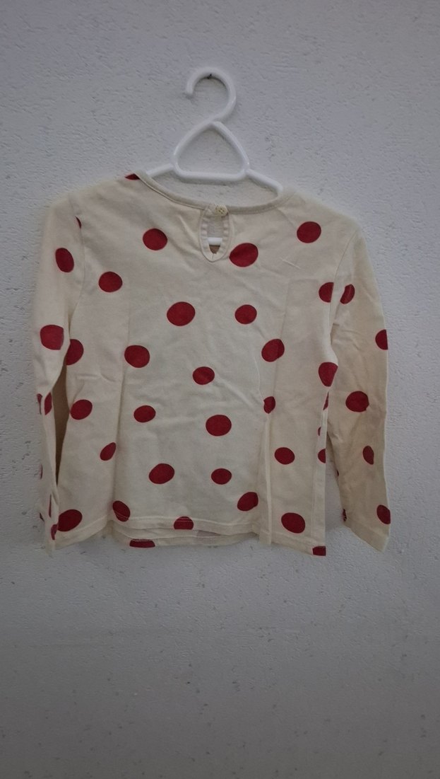 Kız Çocuk Uzun Kollu Pamuklu Minnie Mouse Tişört - Görsel 2