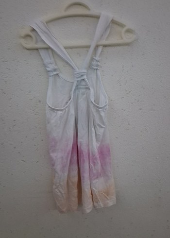 Kız Çocuk Pembe Halter Yaka Batik Tişört - Görsel 2