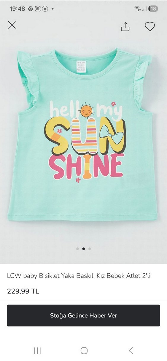 Kız Çocuk Turkuaz Pul İşlemeli T-shirt - Görsel 4