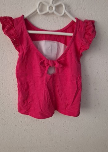 Kız Çocuk Dantel Kollu Renkli Pamuk Tişört - Görsel 2