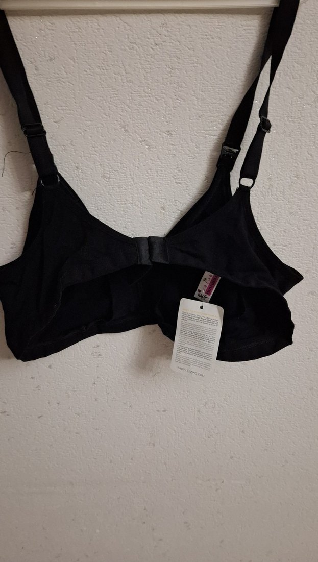 Siyah Minimalist Midi Sütyen emzirme - Görsel 2