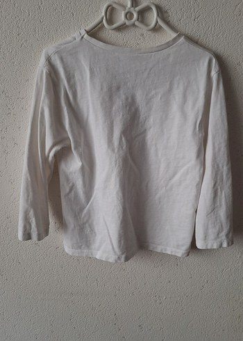 Kız /erkek Çocuk Beyaz Uzun Kollu Baskılı Tişört - Görsel 2