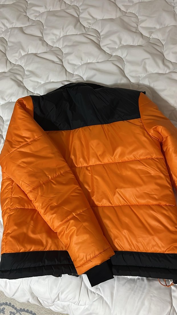 Parlak Turuncu Fermuarlı Erkek Kış Montu - Görsel 2