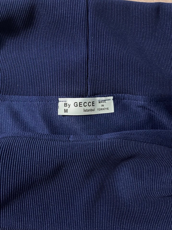 Düğmeli, Uzun Kollu Mavi Bluz - Görsel 4