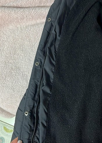 Düğmeli Siyah Midi Kışlık Kadın Mont - Görsel 3