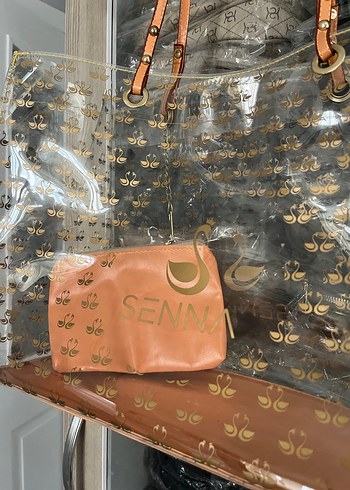 Fermuarlı Baskılı Şeffaf Kadın Çanta - Görsel 2