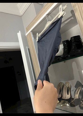 Lacivert Pamuklu Hamile Mini Şort - Görsel 4