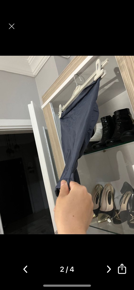 Lacivert Pamuklu Hamile Mini Şort - Görsel 4