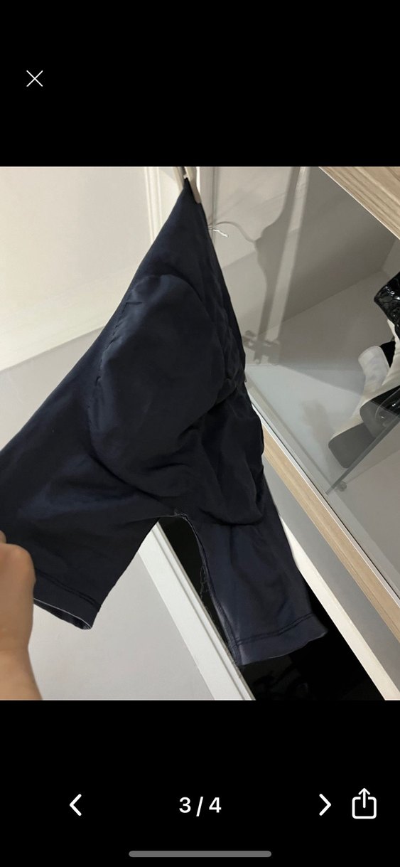 Lacivert Pamuklu Hamile Mini Şort - Görsel 2