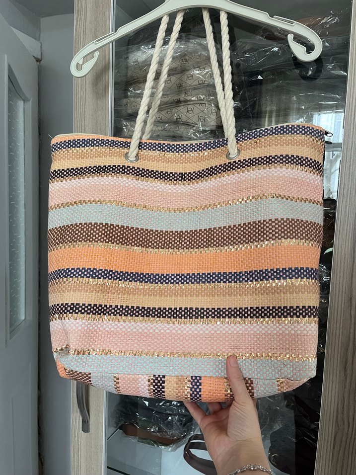 Örgü Dokulu Bohem Kadın Çanta - Görsel 4