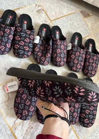 Kahverengi Bağlama Desenli Kadın Ev Terliği - Görsel 5