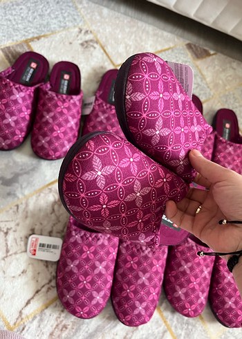 Bordo Dantelli Kadın Ev Terlikleri - Görsel 5