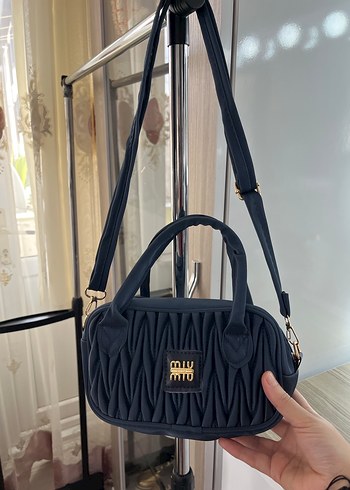 Siyah Kareli Fermuarlı Kadın Çanta - Görsel 9