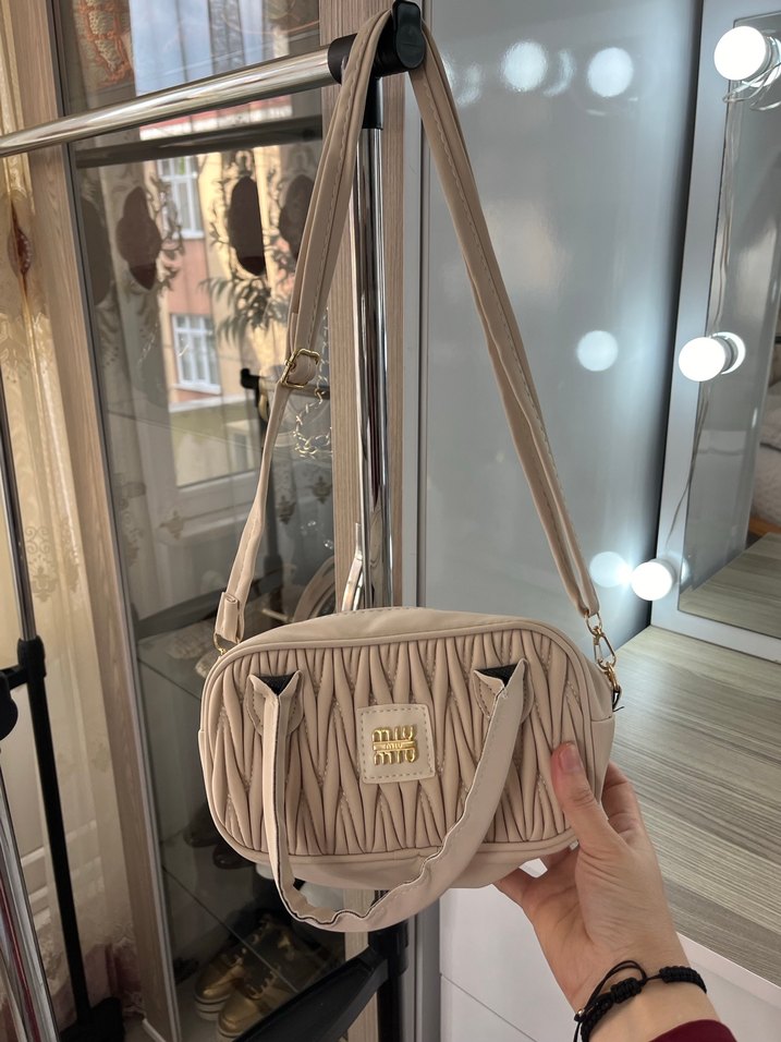 Siyah Kareli Fermuarlı Kadın Çanta - Görsel 5