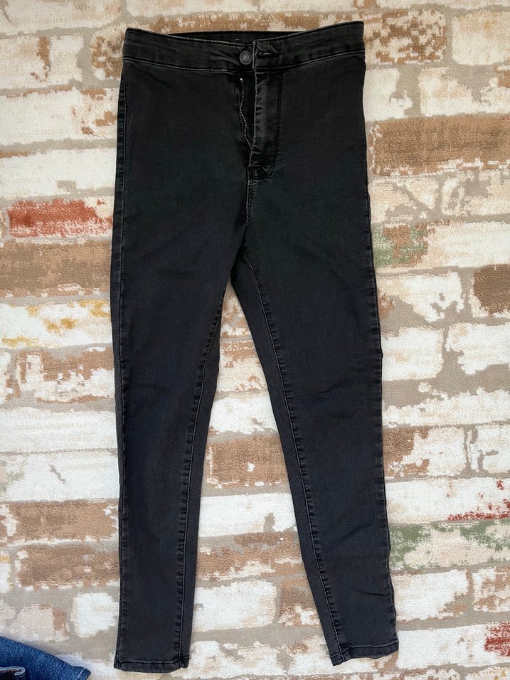 Siyah Dar Kesim Midi Boy Kadın Kot Pantolon - Görsel 2