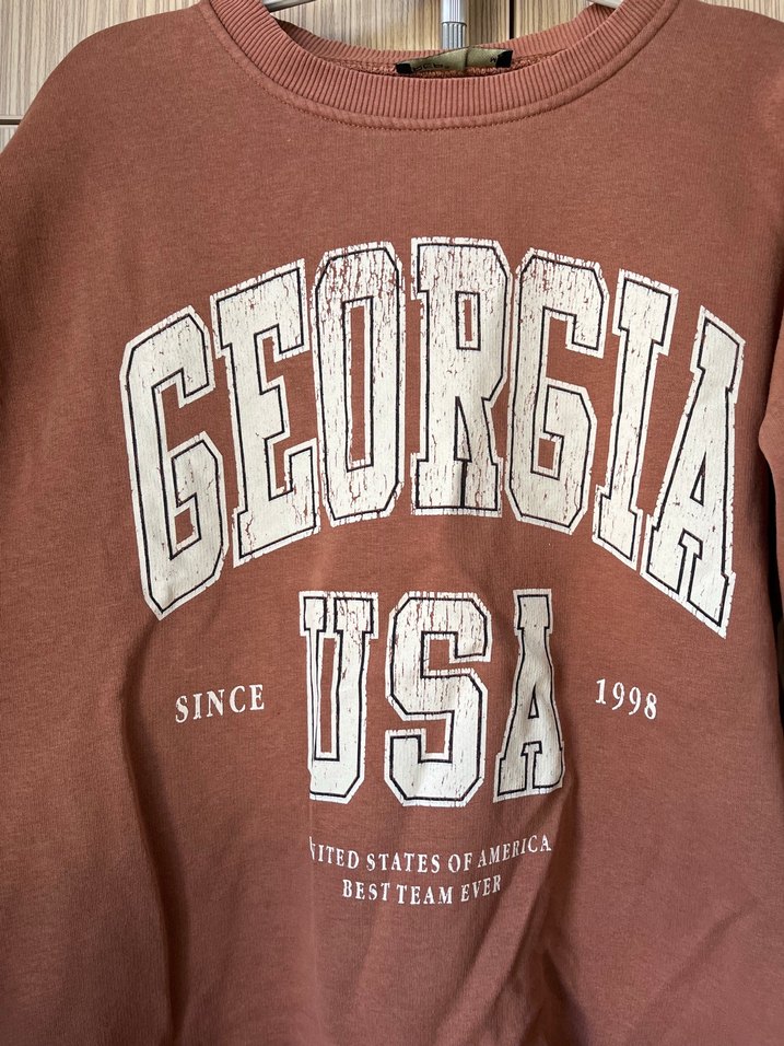 Kadın Kahverengi Baskılı Sweatshirt - Görsel 3