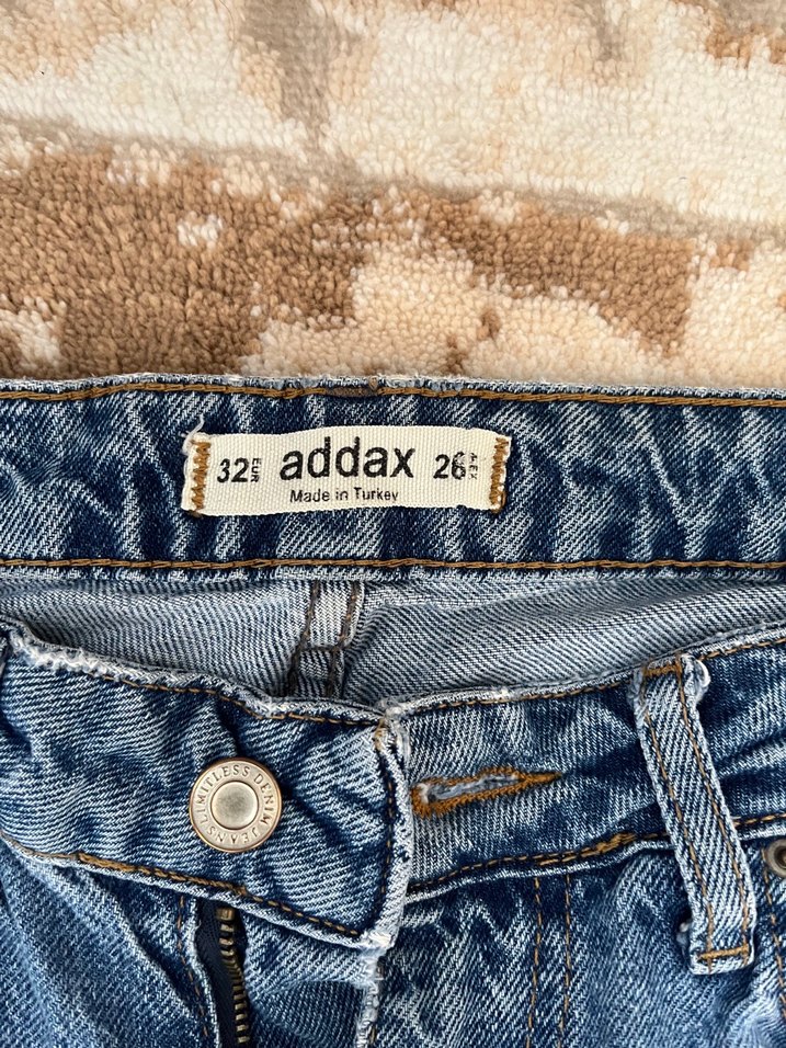 Kadın Mavi Denim Midi Boy Kemerli Jean - Görsel 4