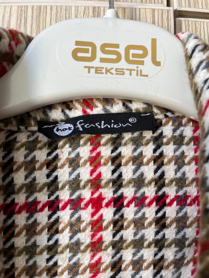 Bordo Gri Kareli Düğmeli Kadın Gömlek - Görsel 2